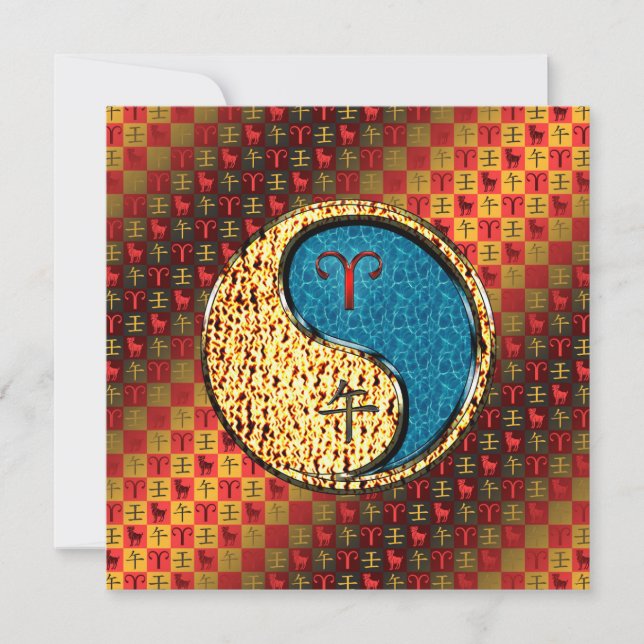Aries & Water Horse Card (Front)