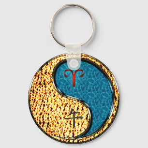 Aries & Water Horse Key Ring