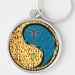 Aries & Water Monkey Key Ring
