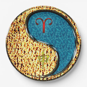 Aries & Water Monkey Paper Plate