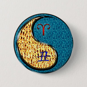 Aries & Water Ox 6 Cm Round Badge