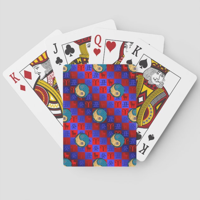 Aries & Water Ox Playing Cards (Back)