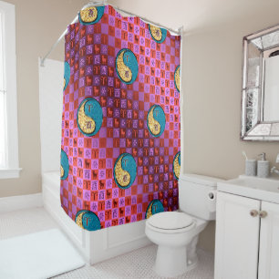 Aries & Water Rooster Shower Curtain