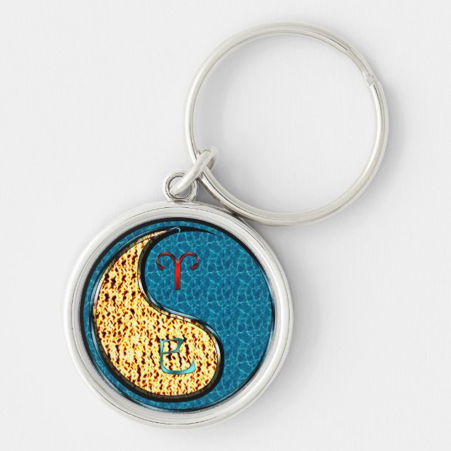 Aries & Water Snake  Key Ring (Front)