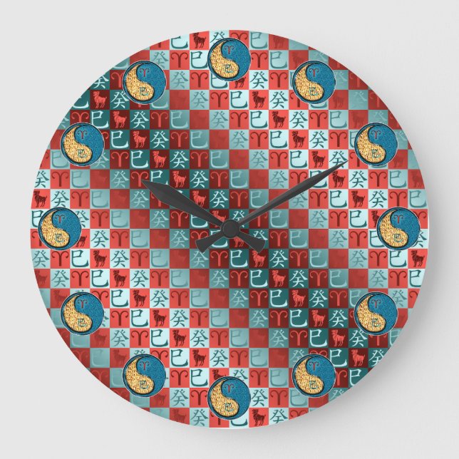 Aries & Water Snake Large Clock (Front)