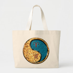 Aries & Water Tiger Large Tote Bag