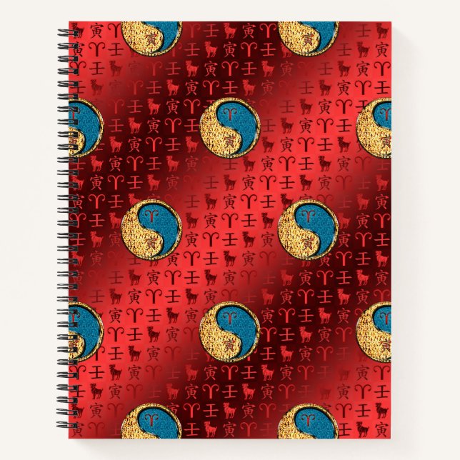 Aries & Water Tiger Notebook (Front)