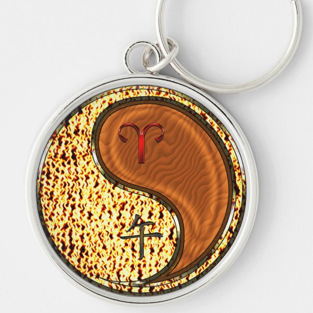 Aries & Wood Horse Key Ring (Front)