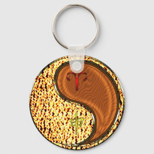Aries & Wood Monkey Key Ring