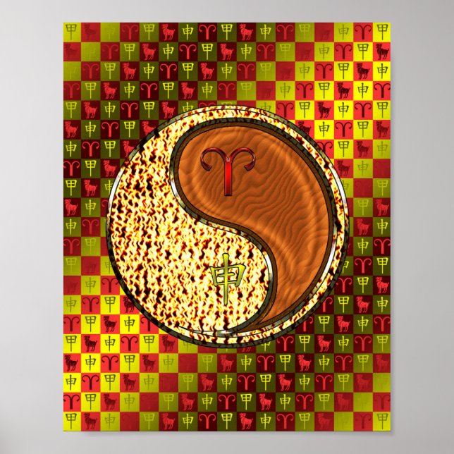 Aries & Wood Monkey Poster (Front)