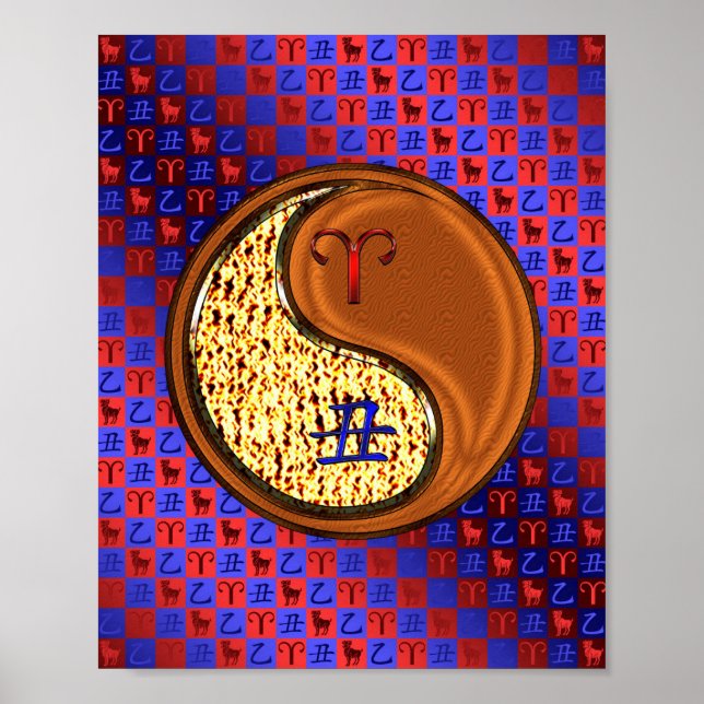 Aries & Wood Ox Poster (Front)