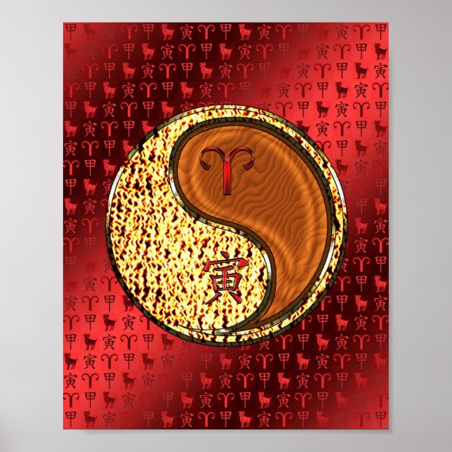 Aries & Wood Tiger Poster (Front)