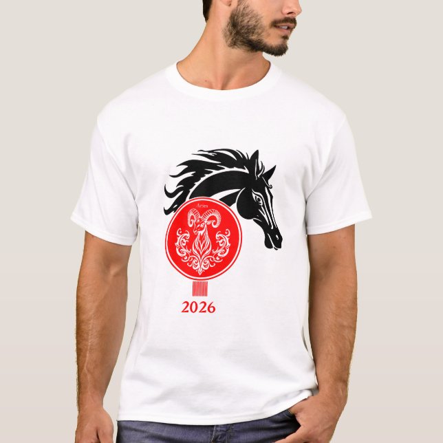 Aries x Year of the Horse 2026 T-Shirt (Front)