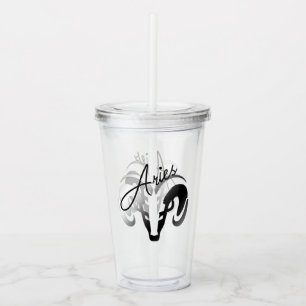Aries Zodiac Acrylic Tumbler