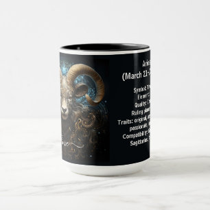 Aries Zodiac Art for March 21–April 19 Mug