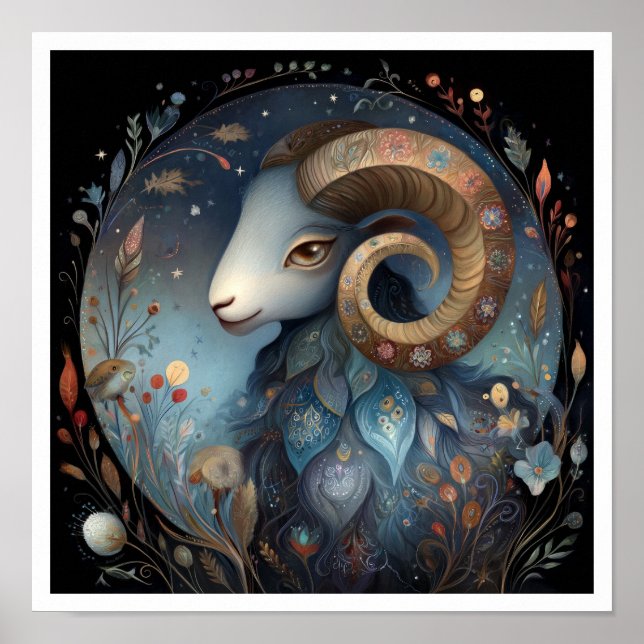 Aries Zodiac Birth Sign Astrology Celestial (Front)