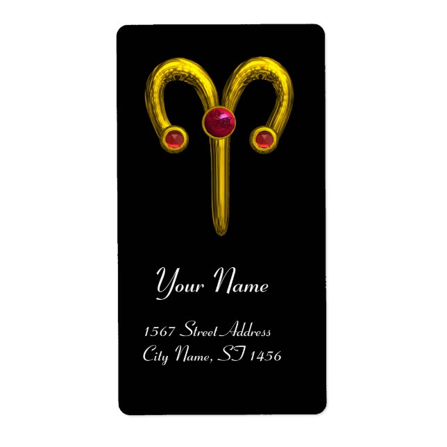 ARIES ZODIAC BIRTHDAY Red Ruby (Front)