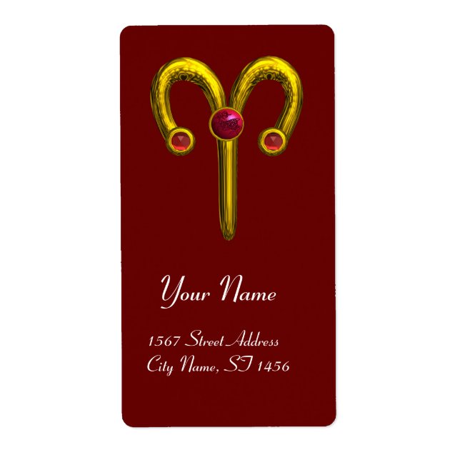 ARIES ZODIAC BIRTHDAY Red Ruby (Front)