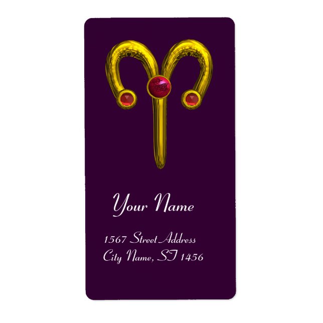 ARIES ZODIAC BIRTHDAY Red Ruby (Front)