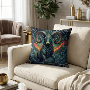 Aries Zodiac Celestial Cushion