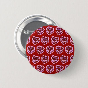 Aries Zodiac Coquette Heart Birthday Cake 6 Cm Round Badge