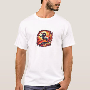 Aries Zodiac Design   Bold and Dynamic T-Shirt