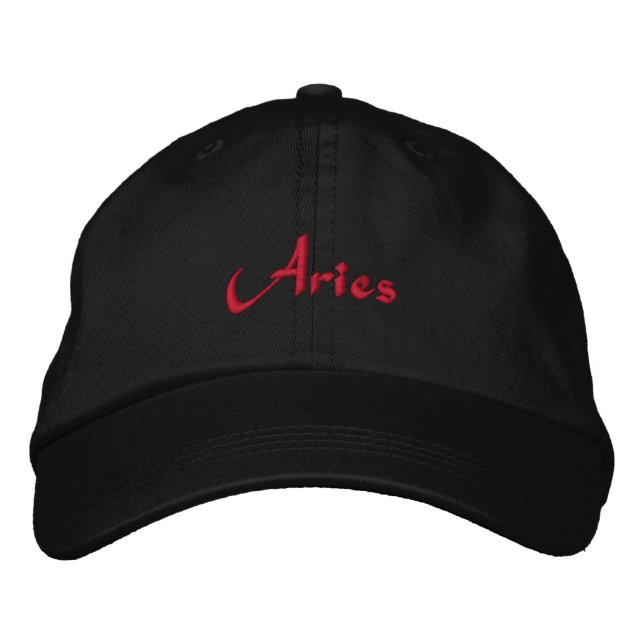 Aries Zodiac Embroidered Cap / Hat (Front)