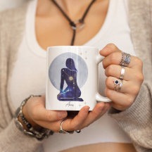 Aries Zodiac Feminine Blue Design