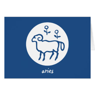 Aries Zodiac Horoscope Astrology Card