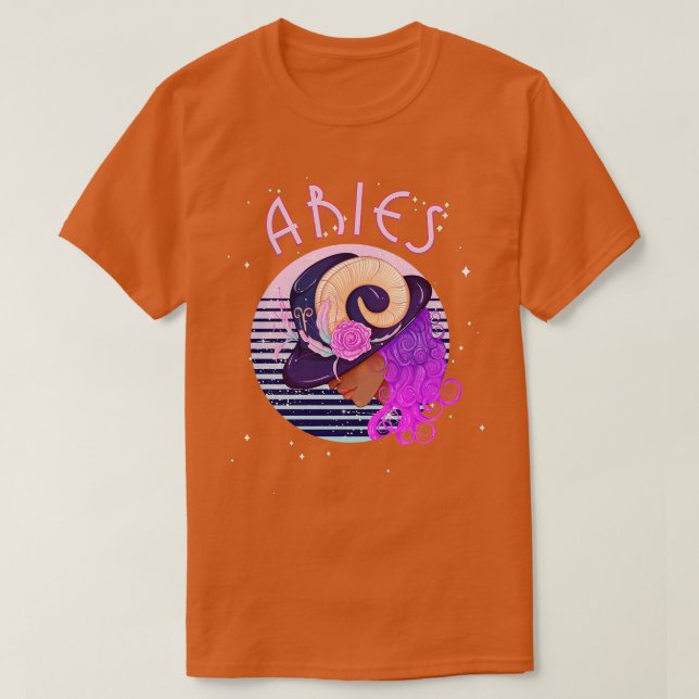 Aries Zodiac Horoscope Sign Birthday Tarot Astrolo T-Shirt (Design Front)