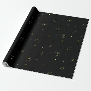 Aries zodiac horoscope star sign gradient wrapping paper