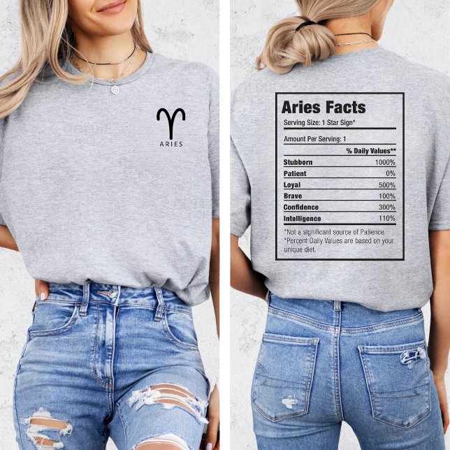 ARIES Zodiac Horoscope Star Sign Symbol T-Shirt (Creator Uploaded)