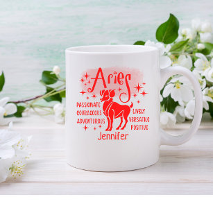 Aries Zodiac Personalised Traits Horoscope  Coffee Mug