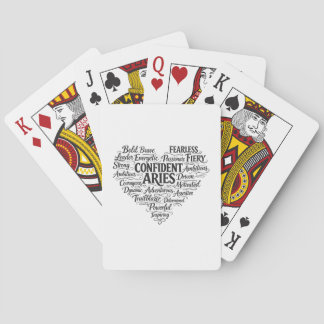 Aries Zodiac Playing Cards | Astrology Word Cloud