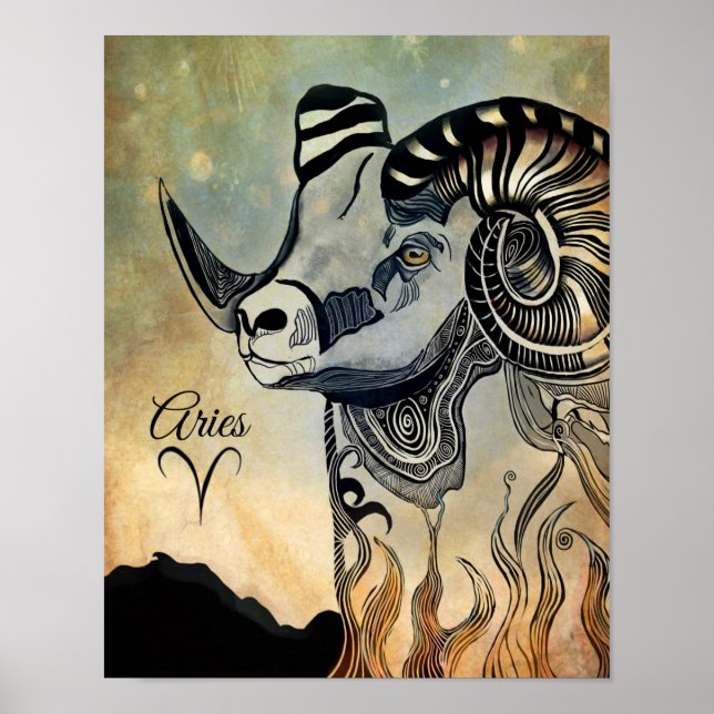 Aries Zodiac Poster (Front)