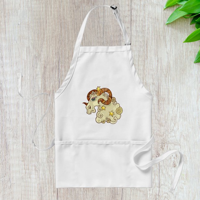 Aries Zodiac Ram Colourful Astrological  Standard Apron (Creator Uploaded)