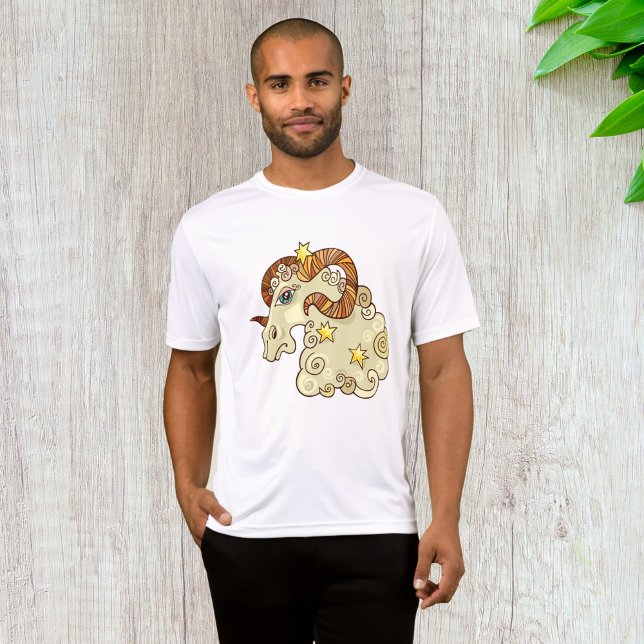 Aries Zodiac Ram Colourful Astrological  T-Shirt (Creator Uploaded)