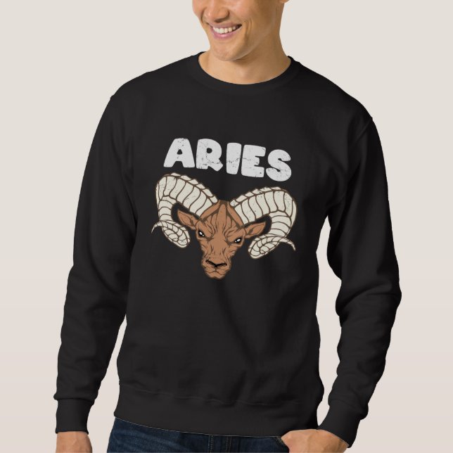 Aries Zodiac Sign Aries Personality Sweatshirt (Front)