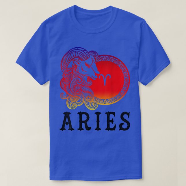 Aries Zodiac Sign, Aries Ram zodiac sign  T-Shirt (Design Front)