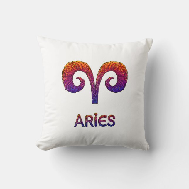 Aries Zodiac Sign / Aries Zodiac Cushion (Front)