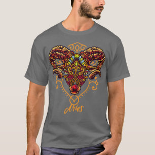 Aries Zodiac Sign Artistic Ram T-Shirt