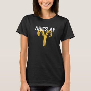 Aries Zodiac Sign Birthday March April Horoscope S T-Shirt