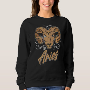 Aries Zodiac Sign Facts Ram Horoscope Astrology Sweatshirt