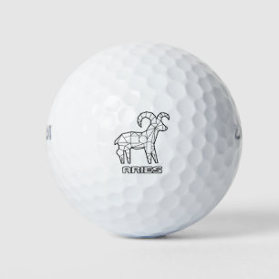 Aries Zodiac Sign Golf Balls