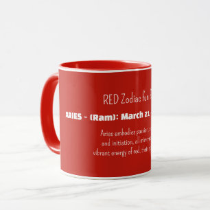 ARIES Zodiac Sign Personality Traits Mug