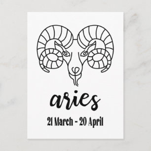 Aries, Zodiac sign Postcard