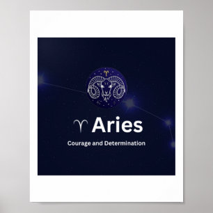 Aries Zodiac Sign Sticker 
