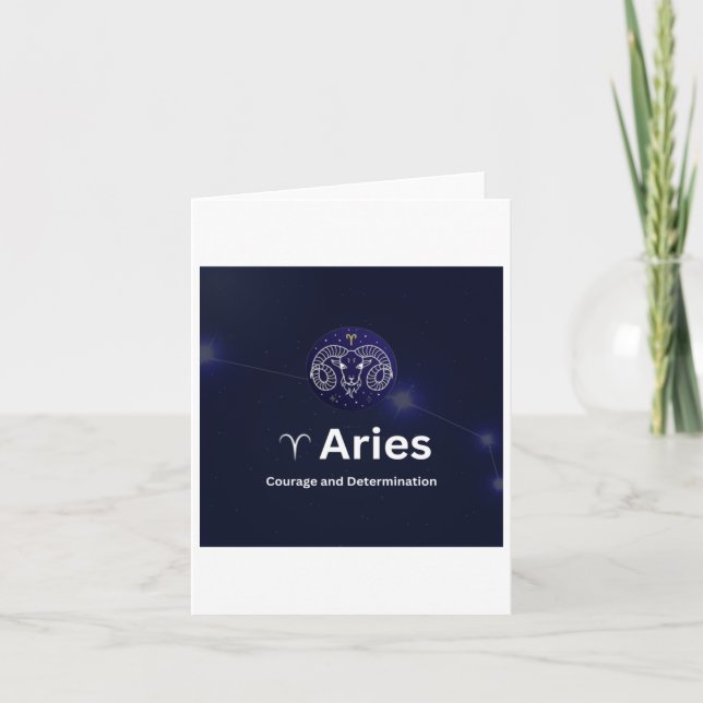 Aries Zodiac Sign Sticker  Card (Front)