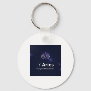 Aries Zodiac Sign Sticker Key Ring