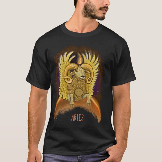Aries Zodiac Sign T-Shirt (Front)